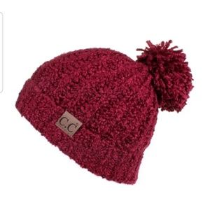 **C.C. Beanie Chenille Beanie Burgundy